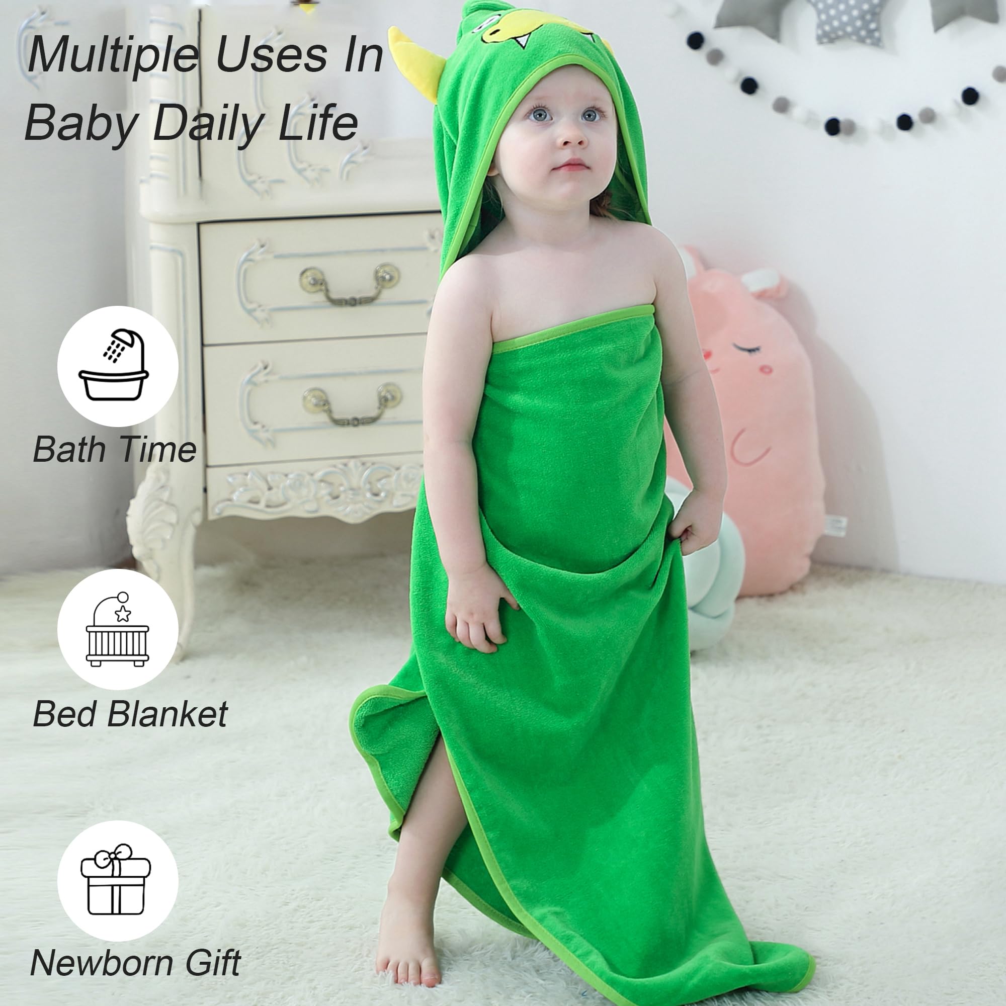 HAHASHOW 3D animal design delivers soft, absorbent drying.