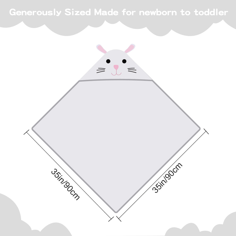HAHASHOW Bear hooded towel—absorbent cotton that helps dry quickly.