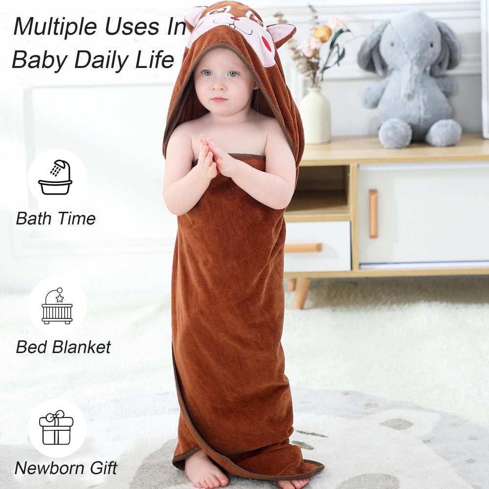 Gift-ready packaging for HAHASHOW squirrel-themed baby towel