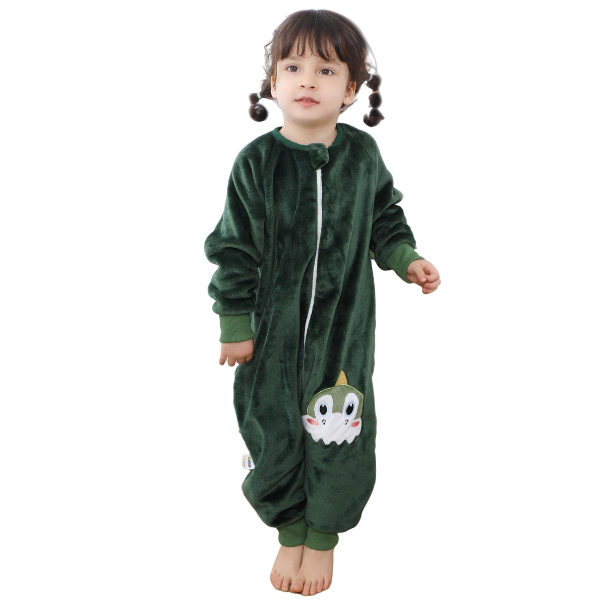HAHASHOW baby sleeping sack with feet in green offers cozy warmth during sleep