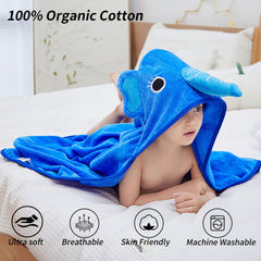 HAHASHOW blue elephant 3D design adds playful bath time charm