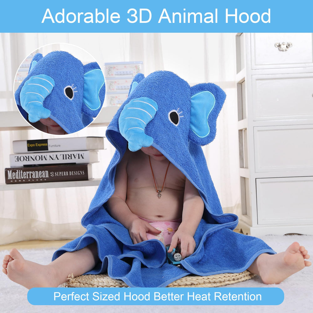 HAHASHOW large 35x35 towel wraps securely after bath for growing child
