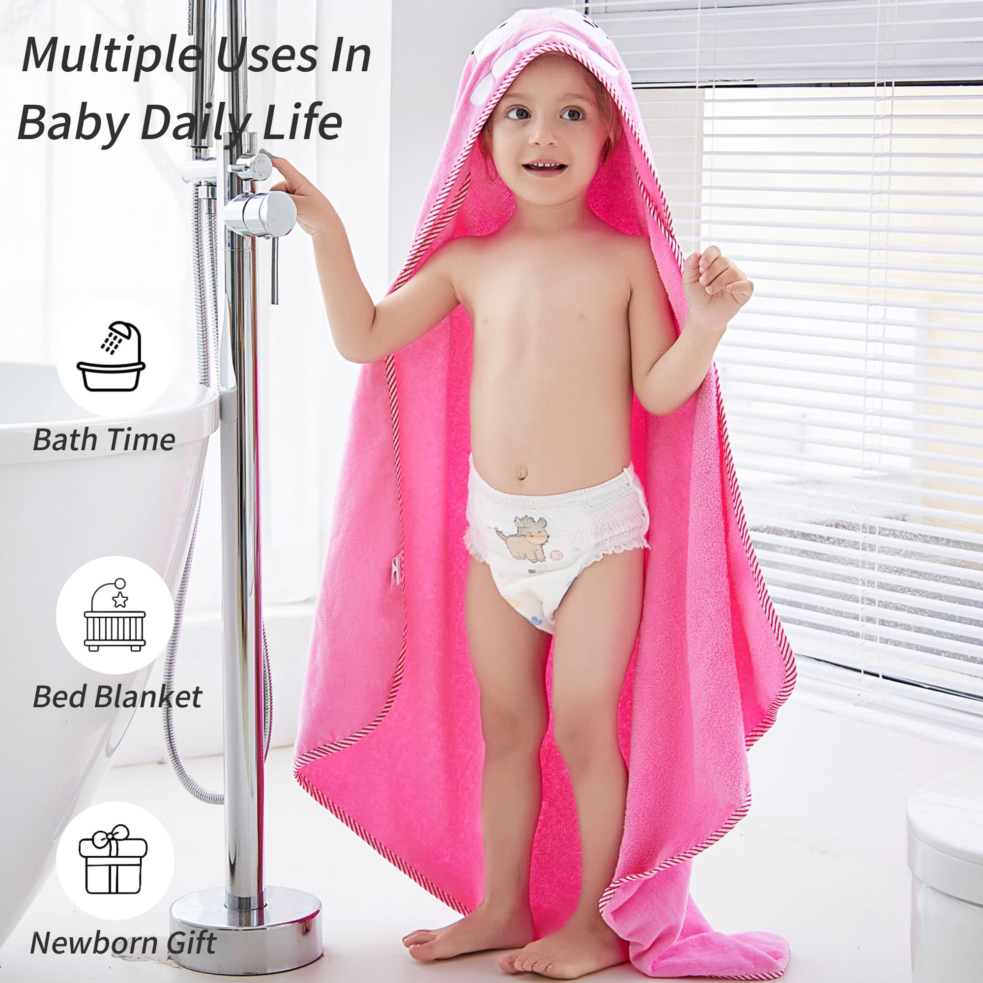 HAHASHOW hooded towel doubles as cozy blanket or swaddle