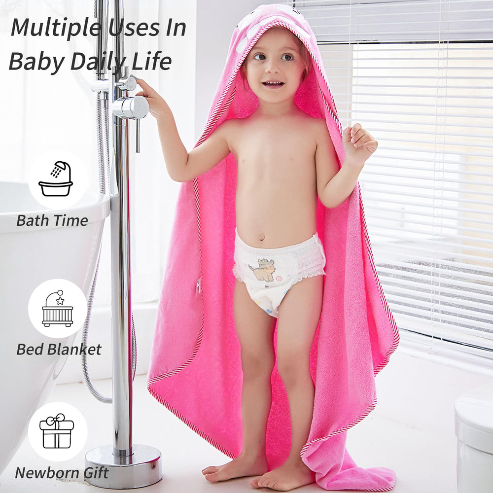 HAHASHOW hooded towel doubles as cozy blanket or swaddle