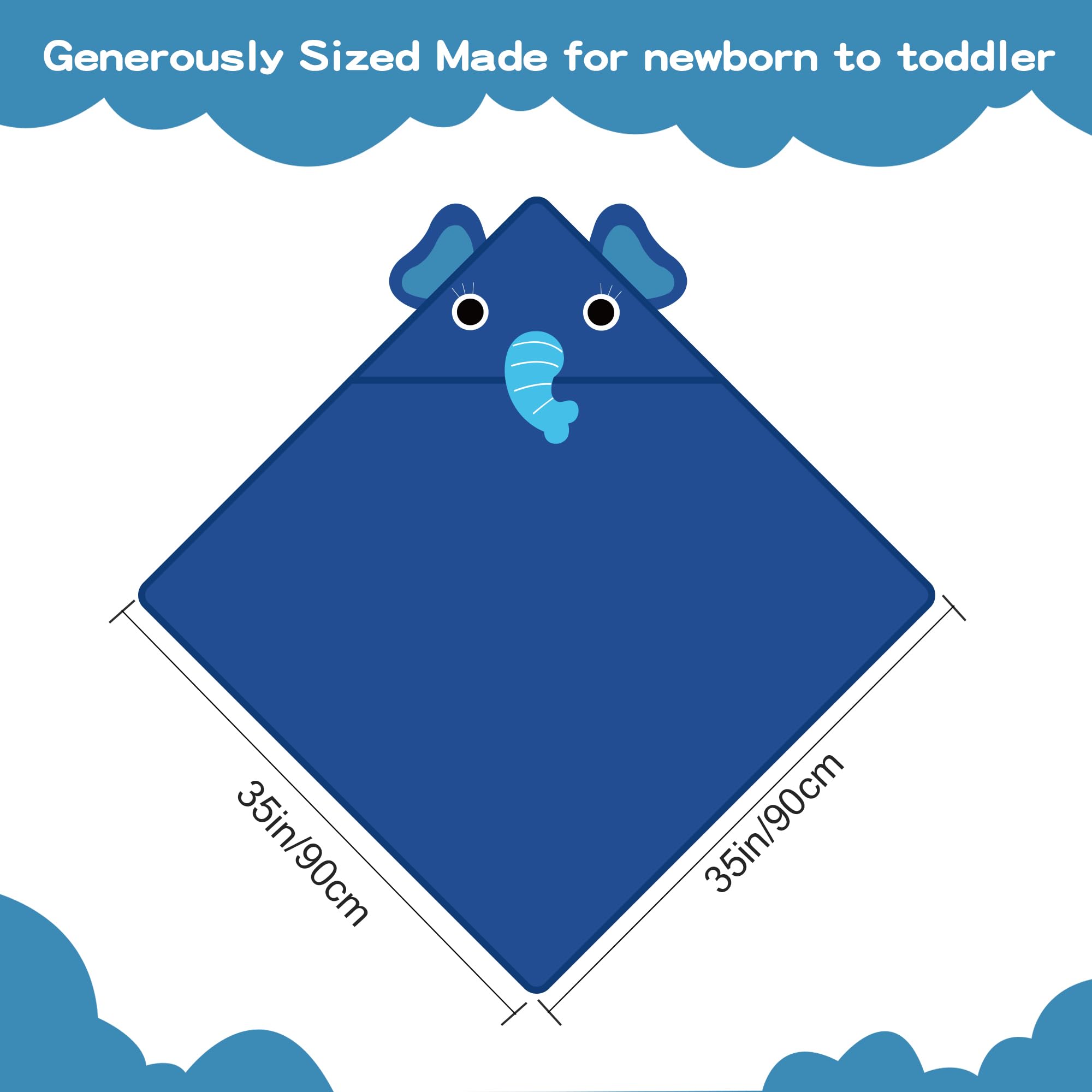HAHASHOW ultra-soft cotton hooded towel gentle on baby's skin