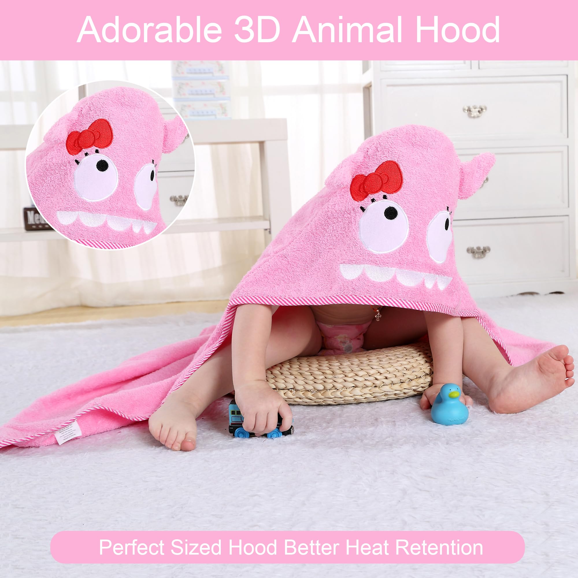 HAHASHOW 100 percent cotton towel offers gentle skin contact