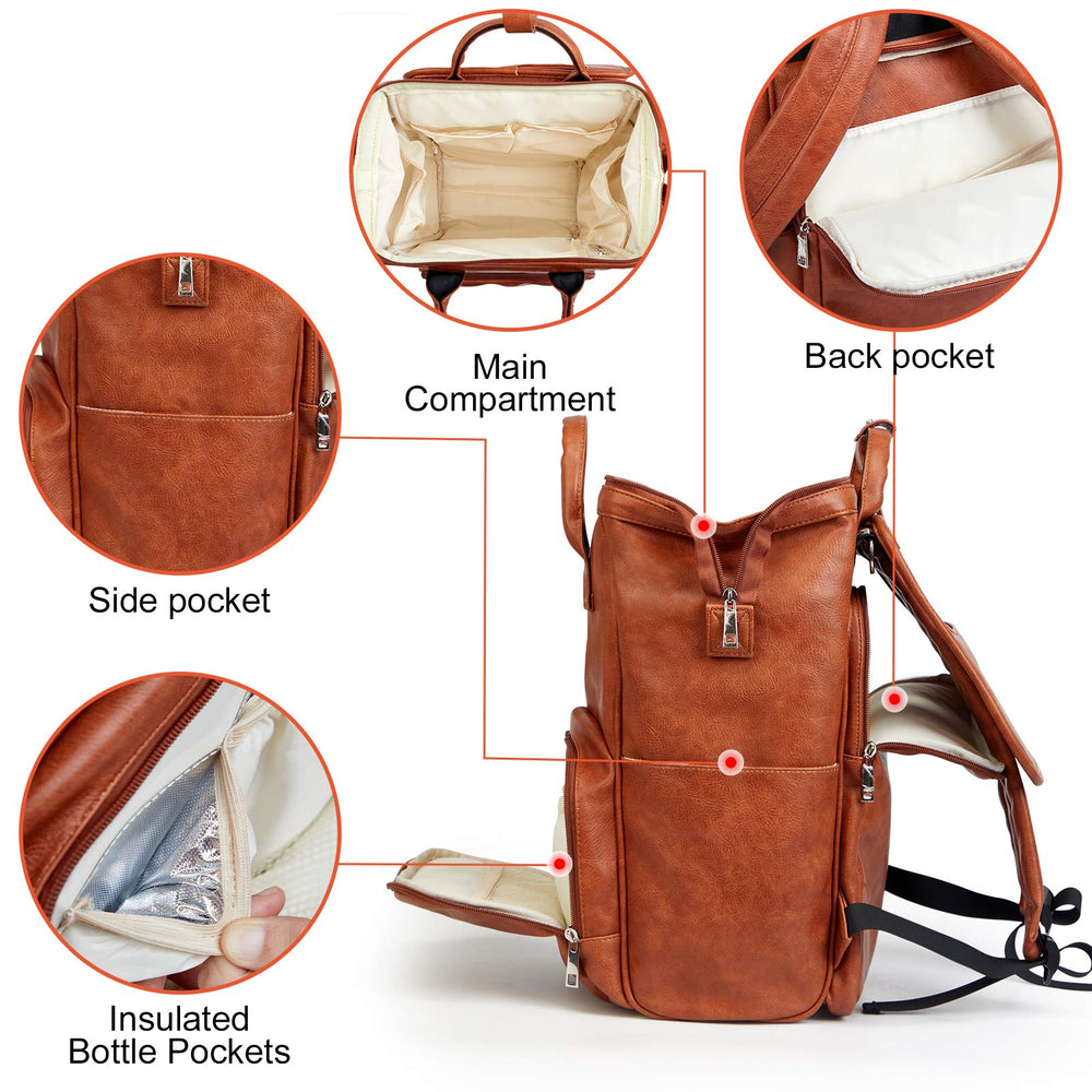 Hahasole interior layout with multiple pockets for organized baby gear.