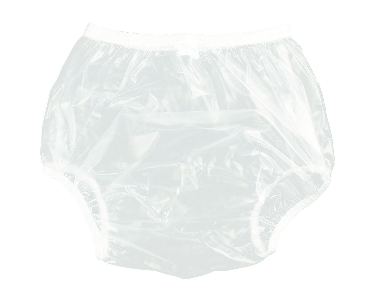 Haian PVC pants with loose crotch design for thick diapers or pads.