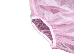 Haian PVC pants with soft vinyl for comfortable, dry wear.