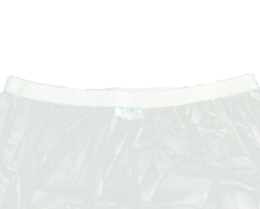 Elastic waist close-up shows flexible, comfortable fit without rustling noise.