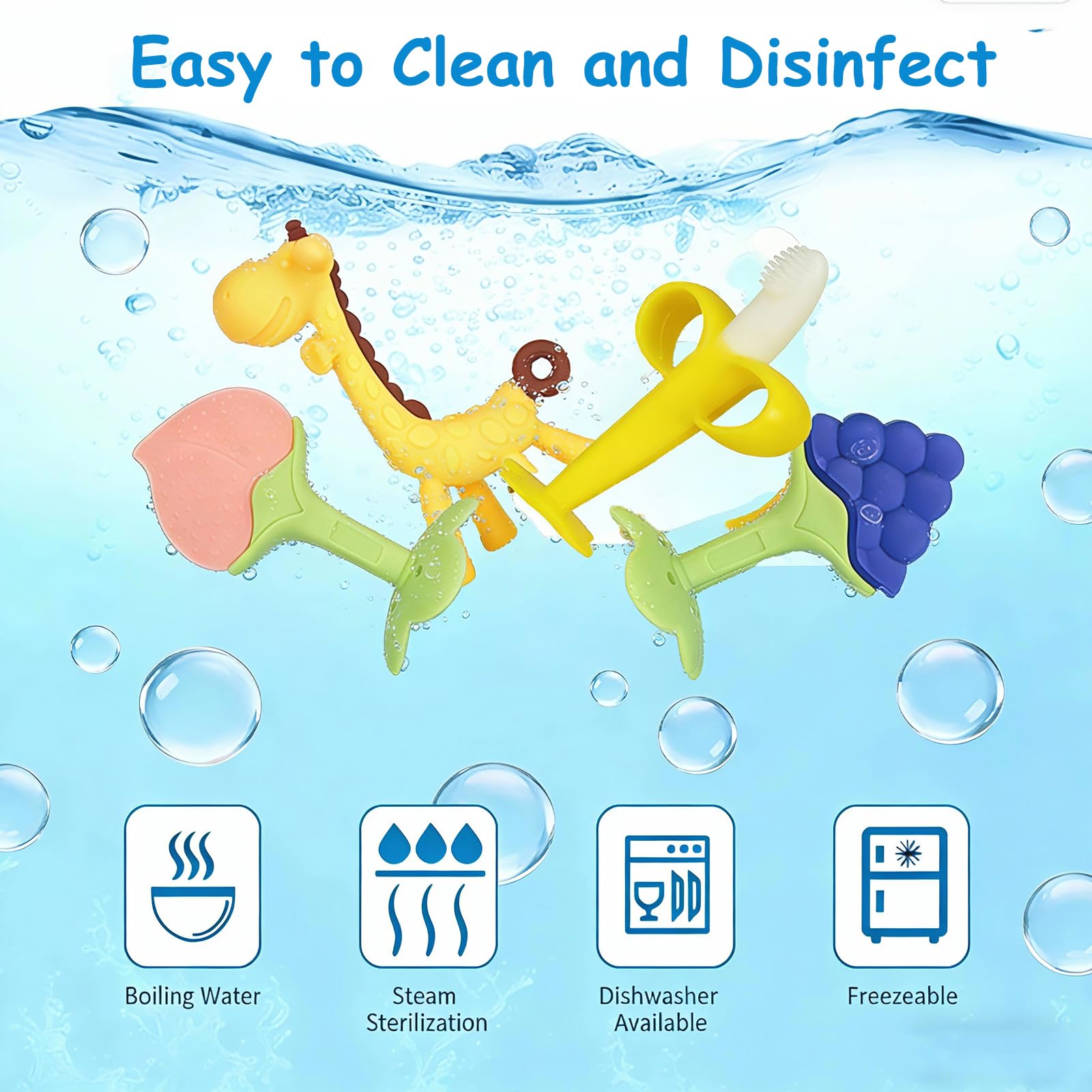 HAILI XMGQ color set teether shows varied shapes