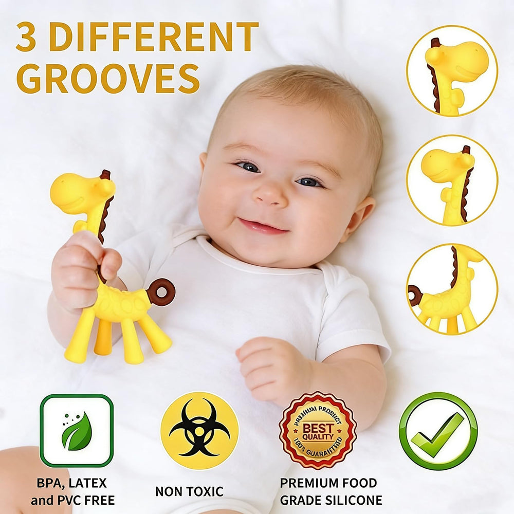 HAILI XMGQ giraffe teether encourages grip and exploration