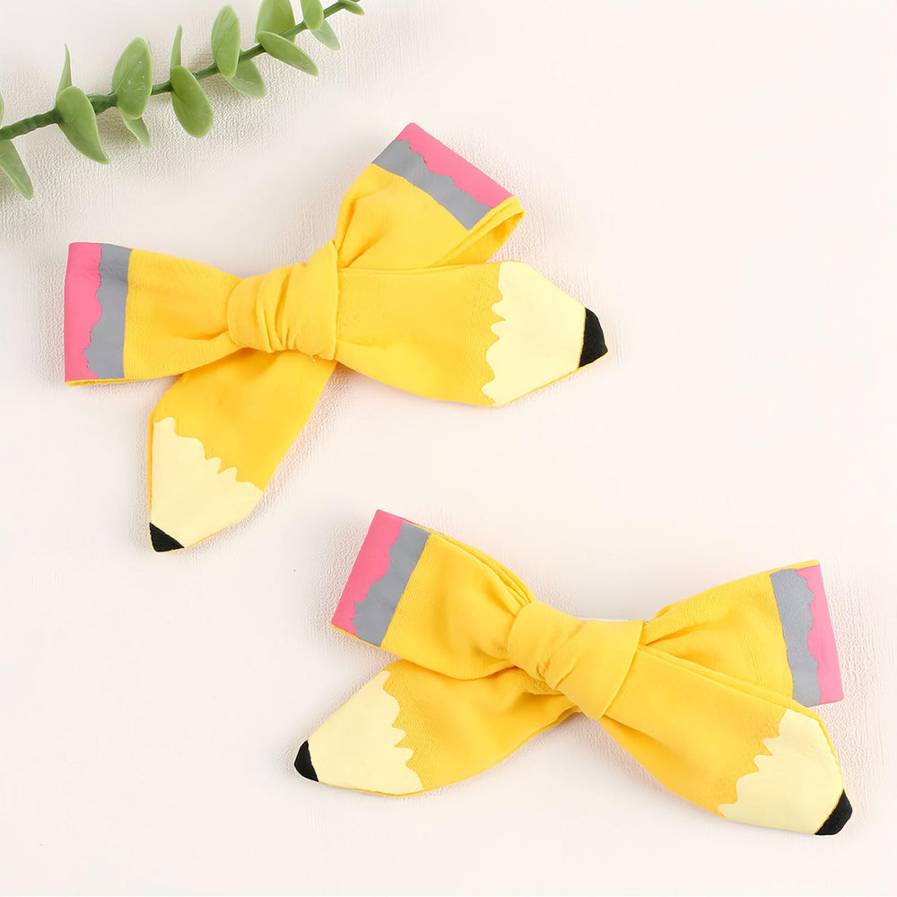 HAIMITI back-to-school pencil hair clip pair on a child’s hair, sturdy and stylish.