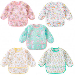HaimoBurg long-sleeved bibs pack 5 protecting outfits during meals
