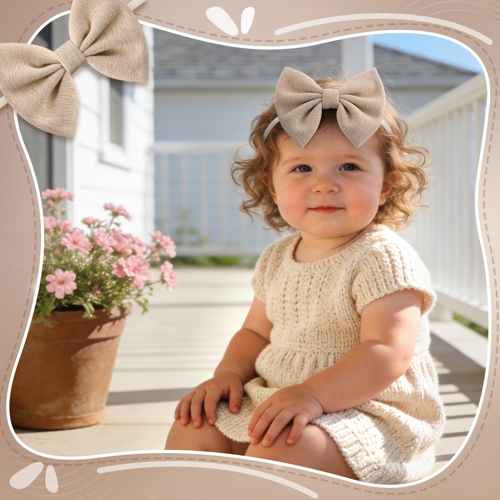HairChrysm nylon-material bow headband offers gentle, non-marking wear.