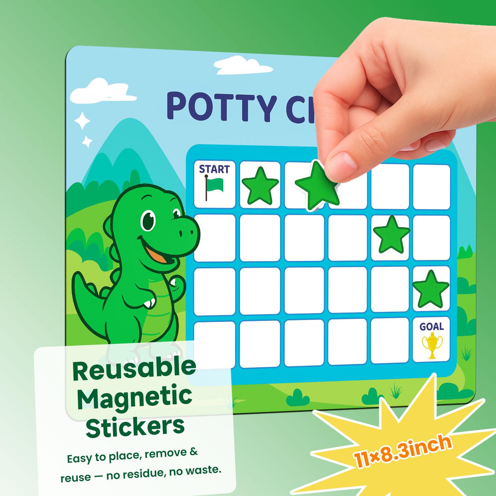 HAJOROM Magnetic reward magnets used to track daily potty progress.