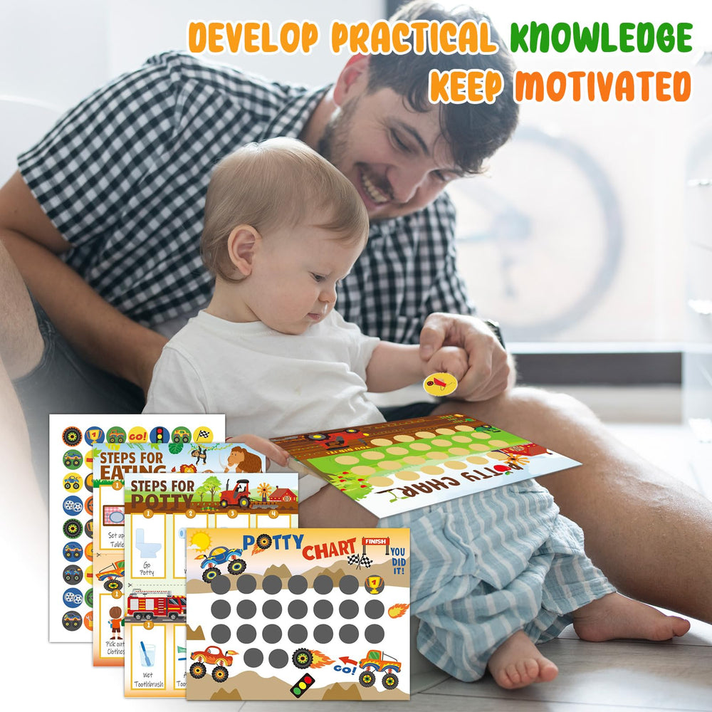 HAJOROM reward stickers chart complements progress tracking with colorful incentives