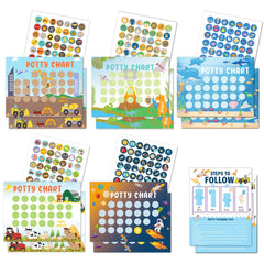HAJOROM construction-themed potty chart poster to engage toddlers during training.