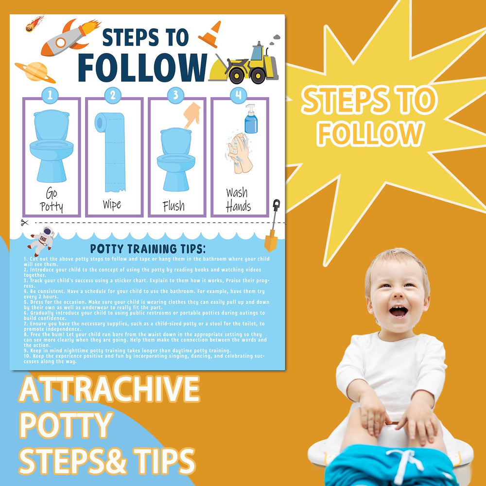 HAJOROM farm-themed potty chart poster for playful milestone tracking.