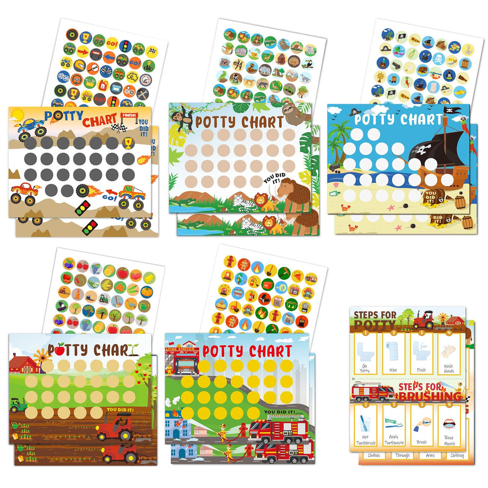 HAJOROM potty chart in monster car theme encourages joyful toilet training progress