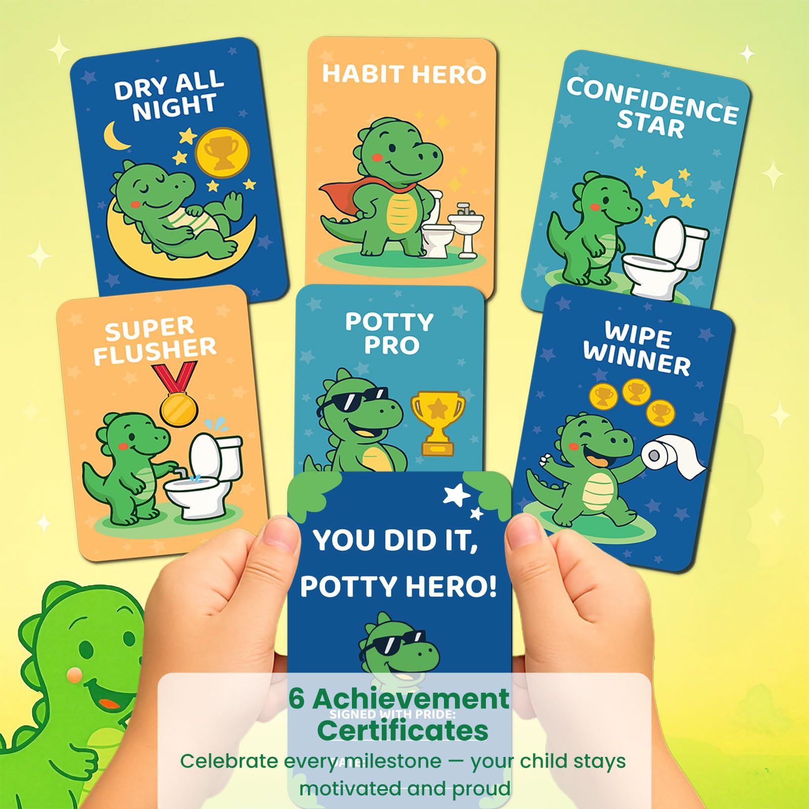 HAJOROM Dino Explorer design inspires brave potty moments for boys.
