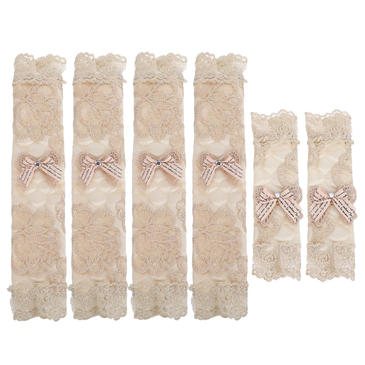 HAKIDZEL lace bow fridge handle cover adds decorative protection against fingerprints