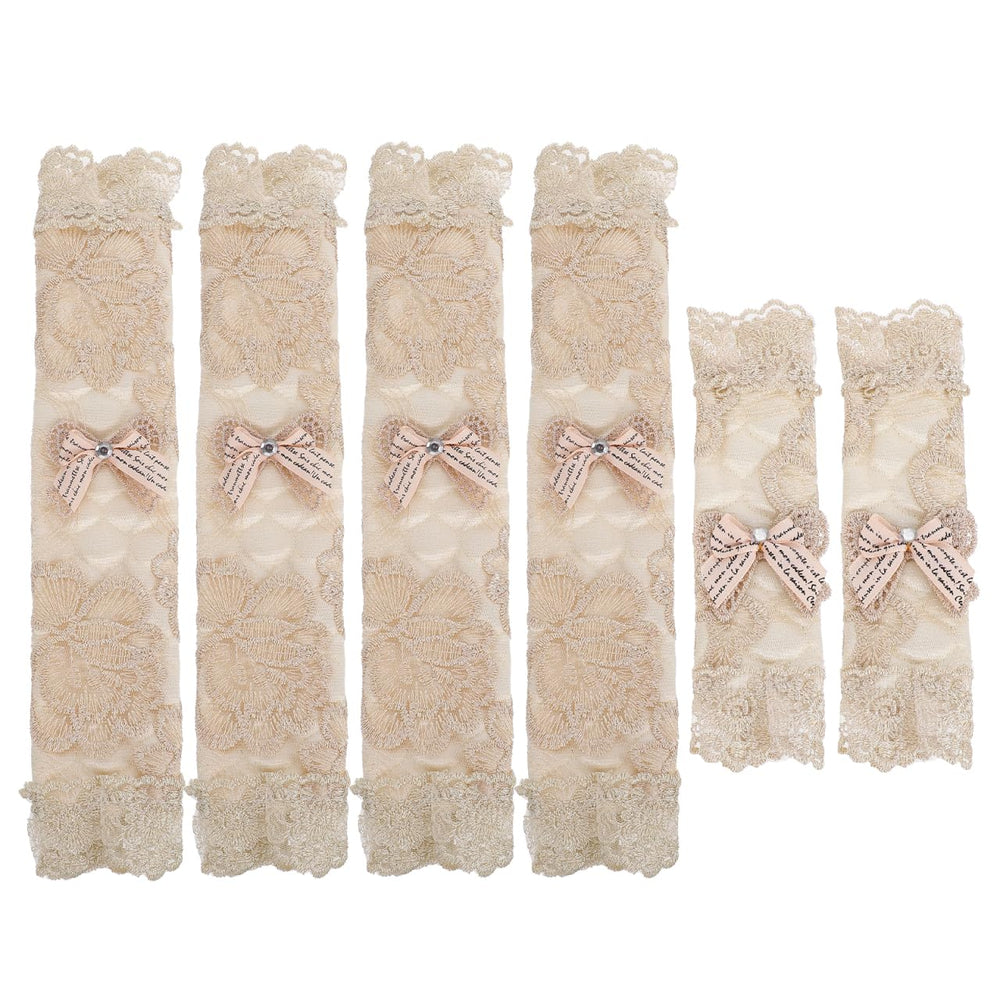 HAKIDZEL lace bow fridge handle cover adds decorative protection against fingerprints