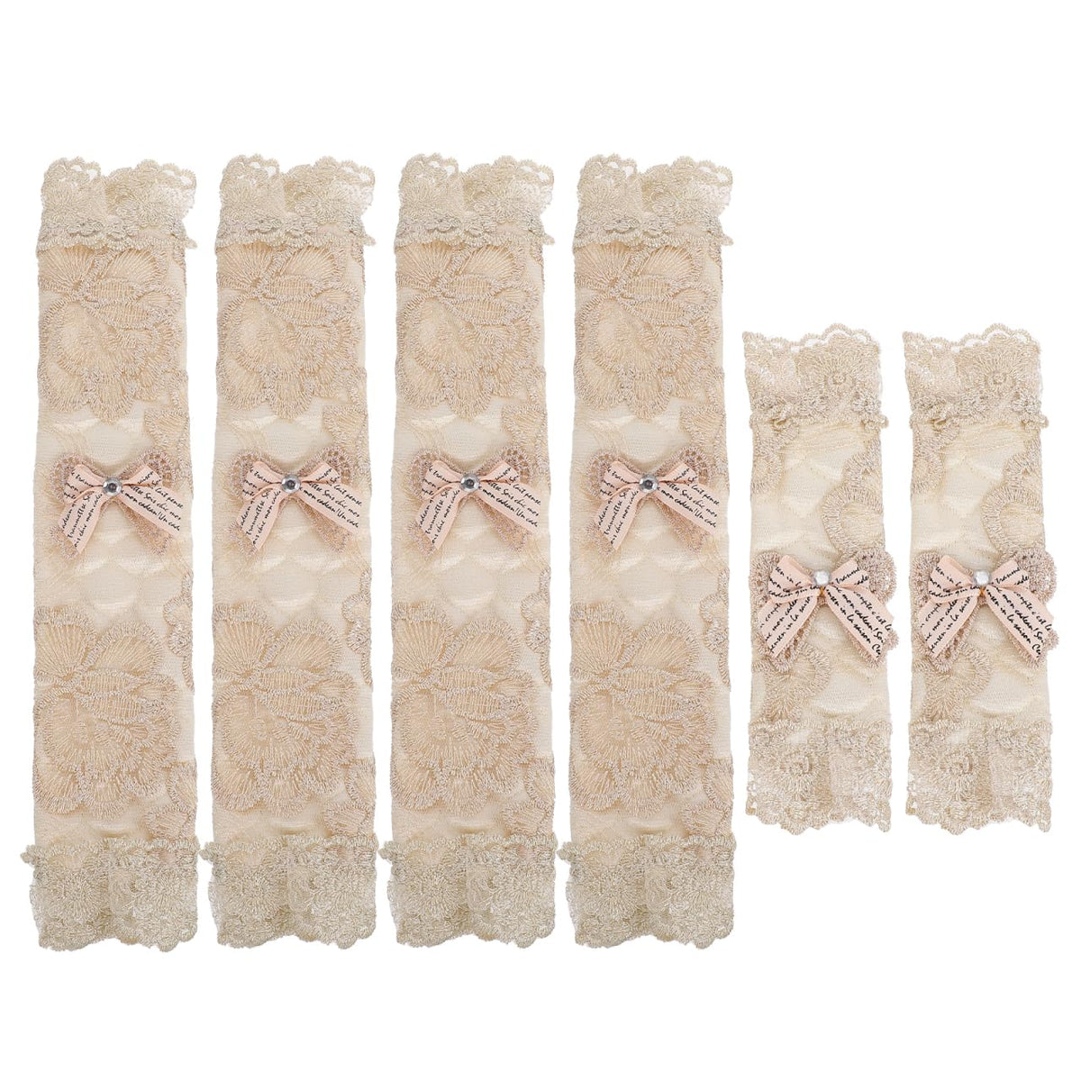 HAKIDZEL lace bow fridge handle cover adds decorative protection against fingerprints