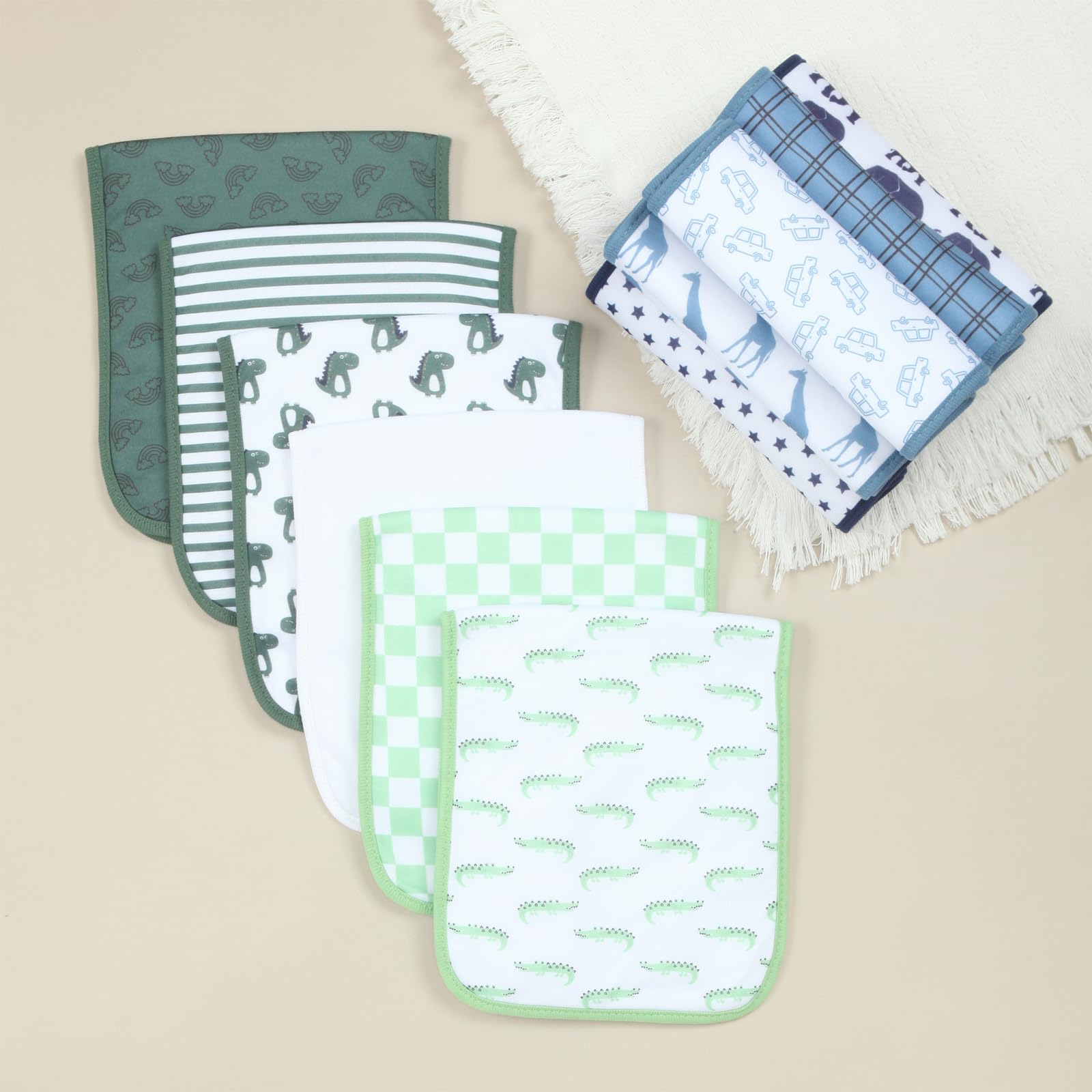 Hakochia burp cloths durable stitching for daily handling