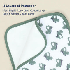 Hakochia burp cloths large size in use during feeding and burping