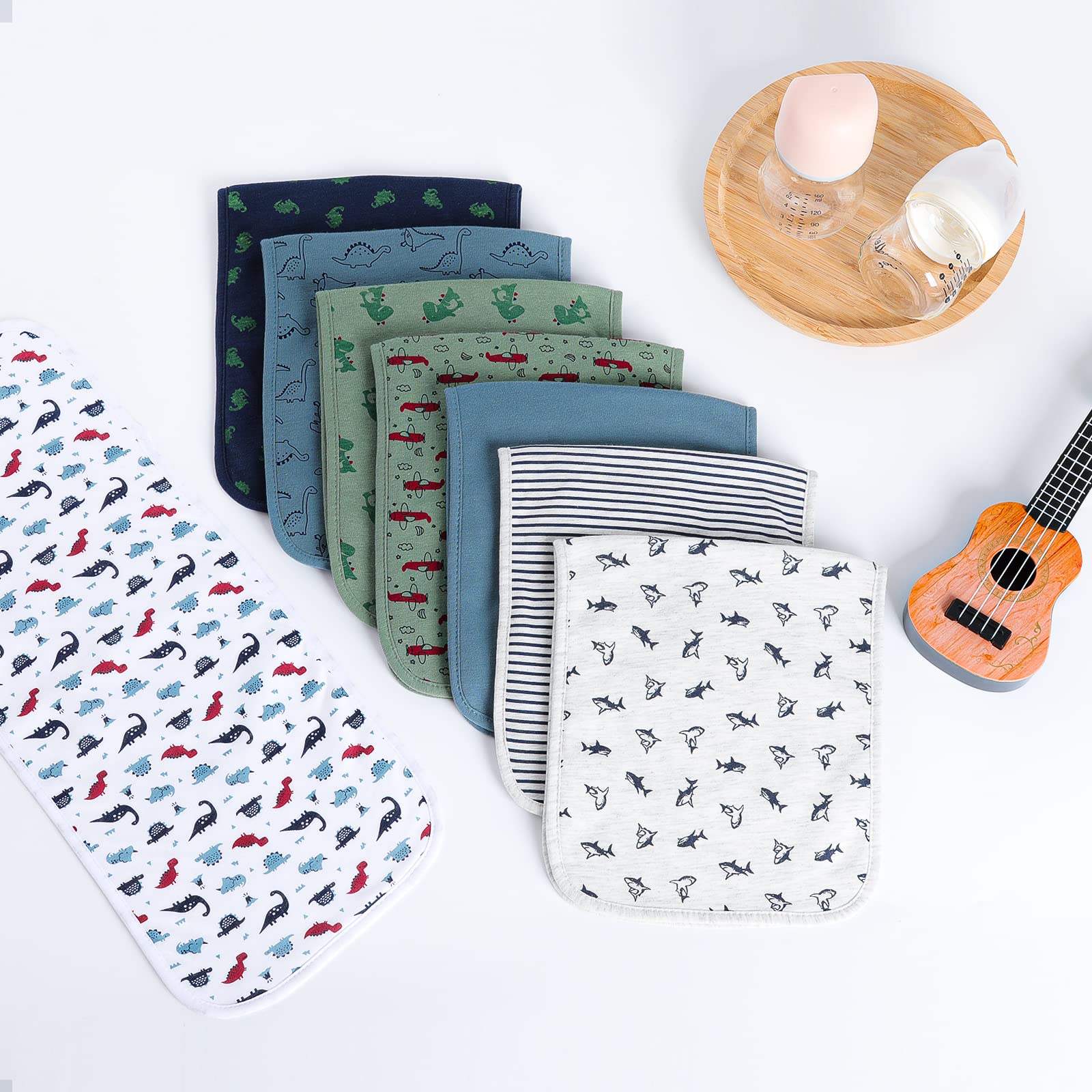 Hakochia burp cloths machine washable for easy care
