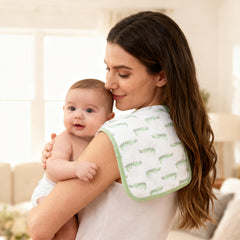 Hakochia burp cloths closeup, plush fabric for baby's delicate skin
