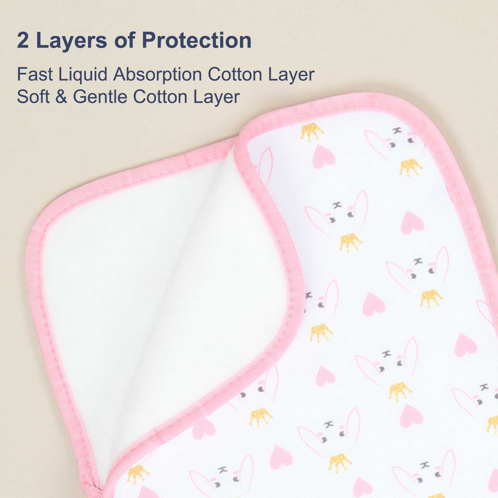 Hakochia ultra-absorbent burp cloths protect clothing during feeds and spit-up moments
