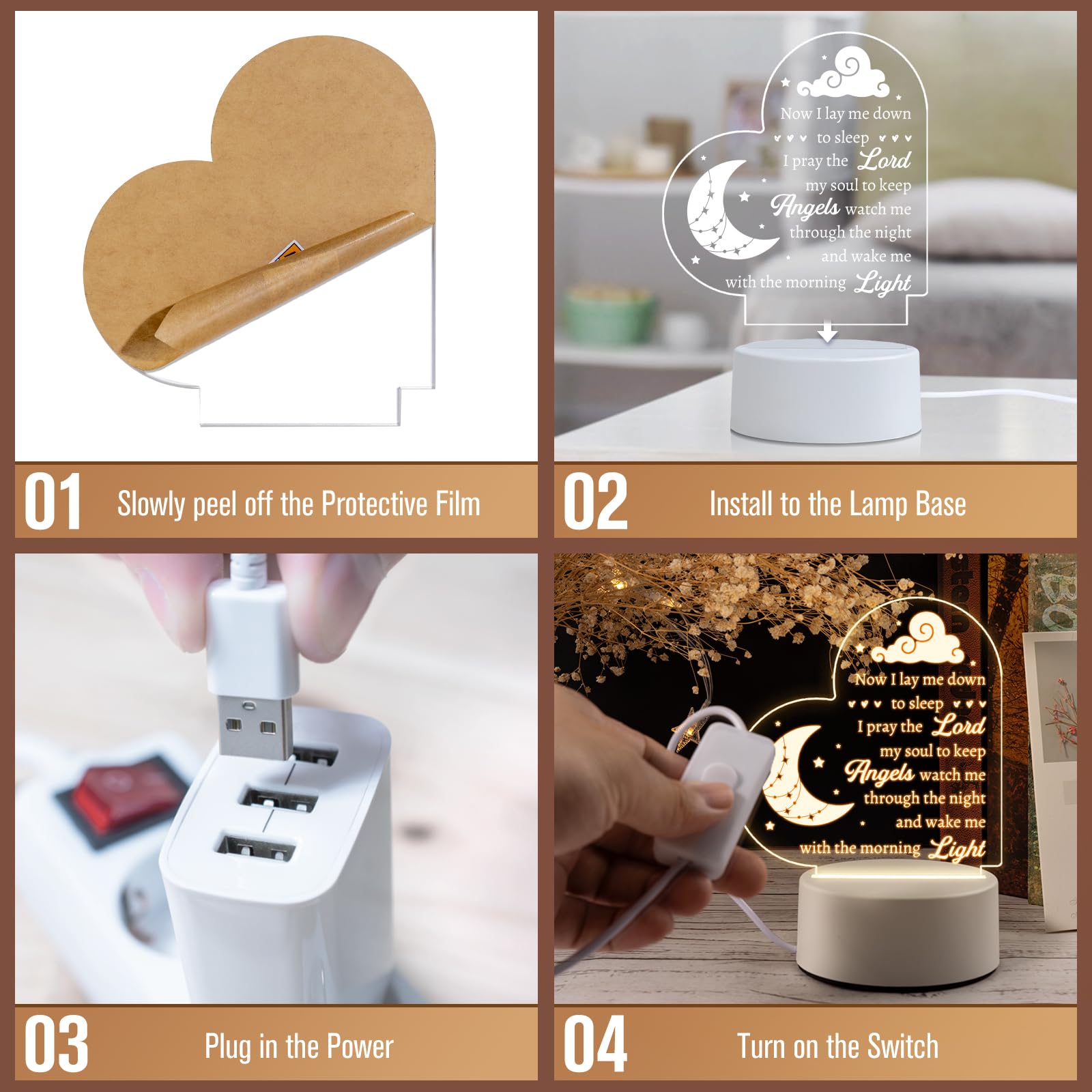 Hakumata bedside-table decor adds charm with soft lighting for kids