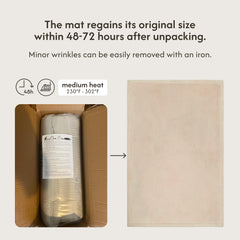 Hakuna Matte CloudSoft water-repellent surface for quick spill cleanup.