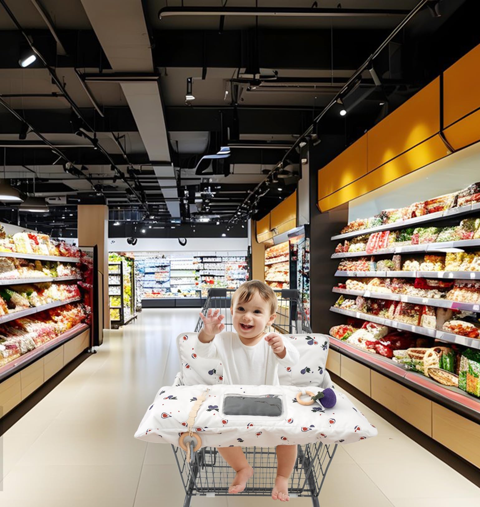 HALAA VAUVA 360-degree protection cart cover safeguards baby from dirty surfaces