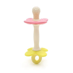 HALAA VAUVA baby teether with flower textures for gentle gum relief.