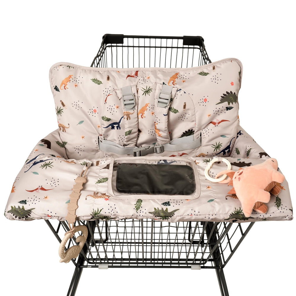 HALAA VAUVA cart cover in dinosaur pattern protecting baby from dirty surfaces