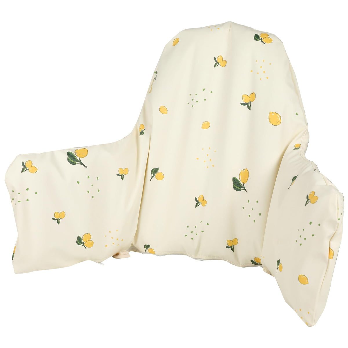 HALAA VAUVA high chair cushion with lemon-white cover protects against spills