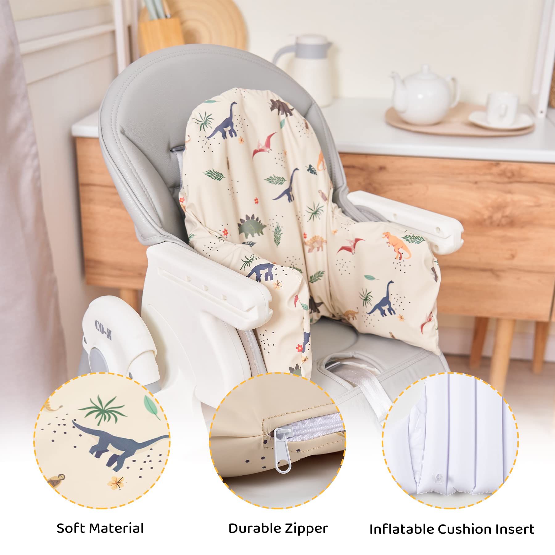 HALAA VAUVA cushion uses soft-materials for baby comfort during mealtime and playtime