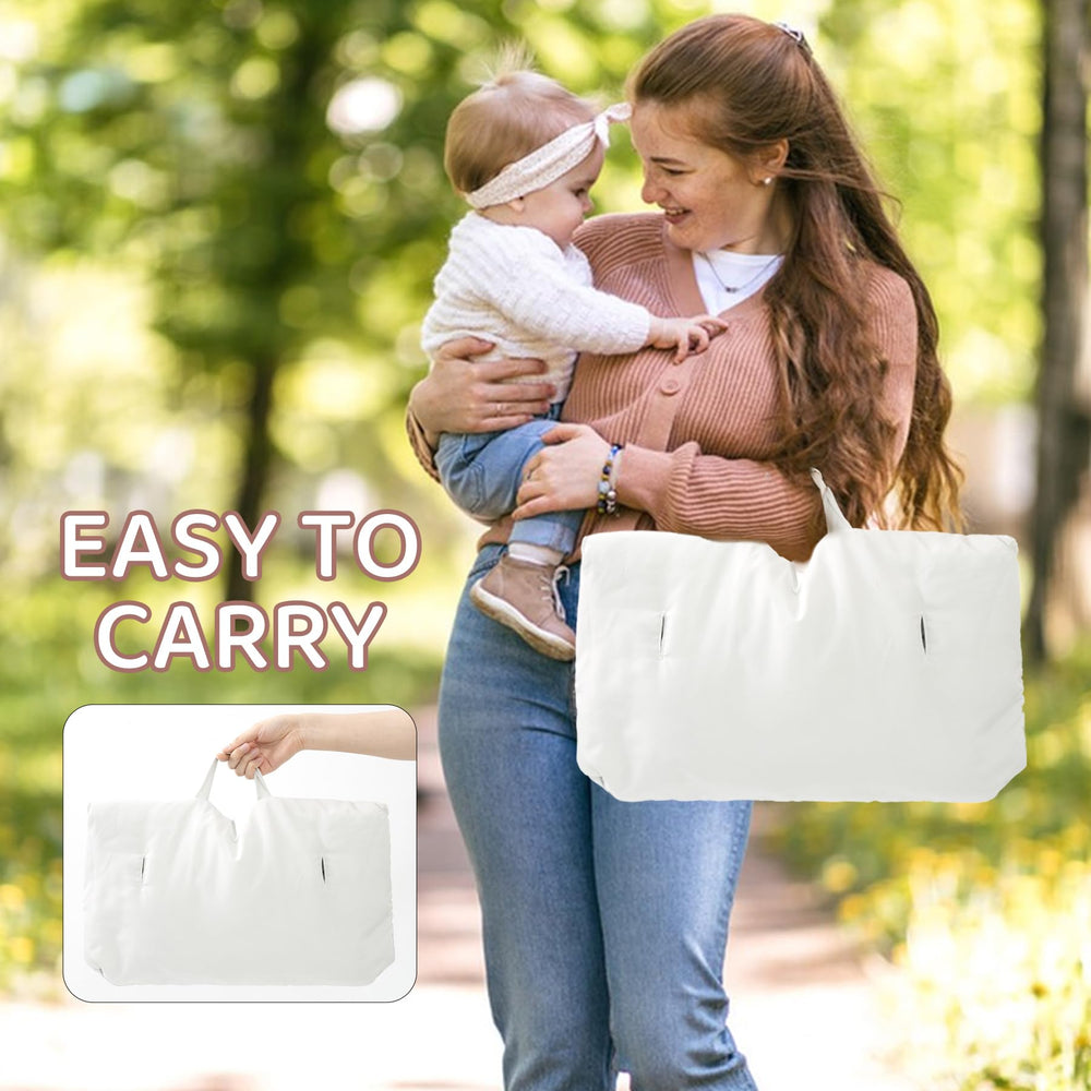 HALAA VAUVA phone pocket and toy loops keep essentials handy during shopping