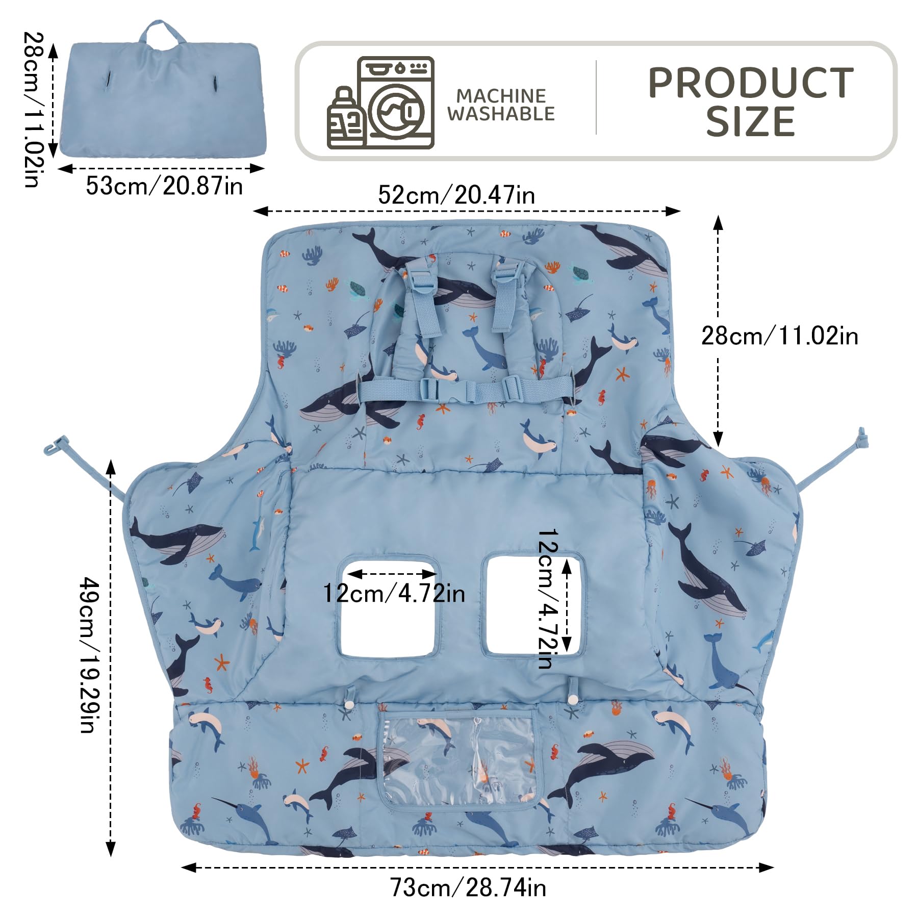 HALAA VAUVA cart cover folded into storage bag for easy transport