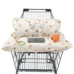 HALAA VAUVA shopping cart cover folded into a portable storage bag for travel.