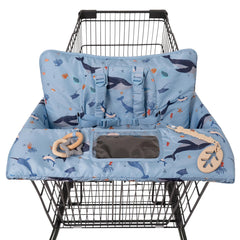HALAA VAUVA shopping cart cover front view shows protection and comfort for baby