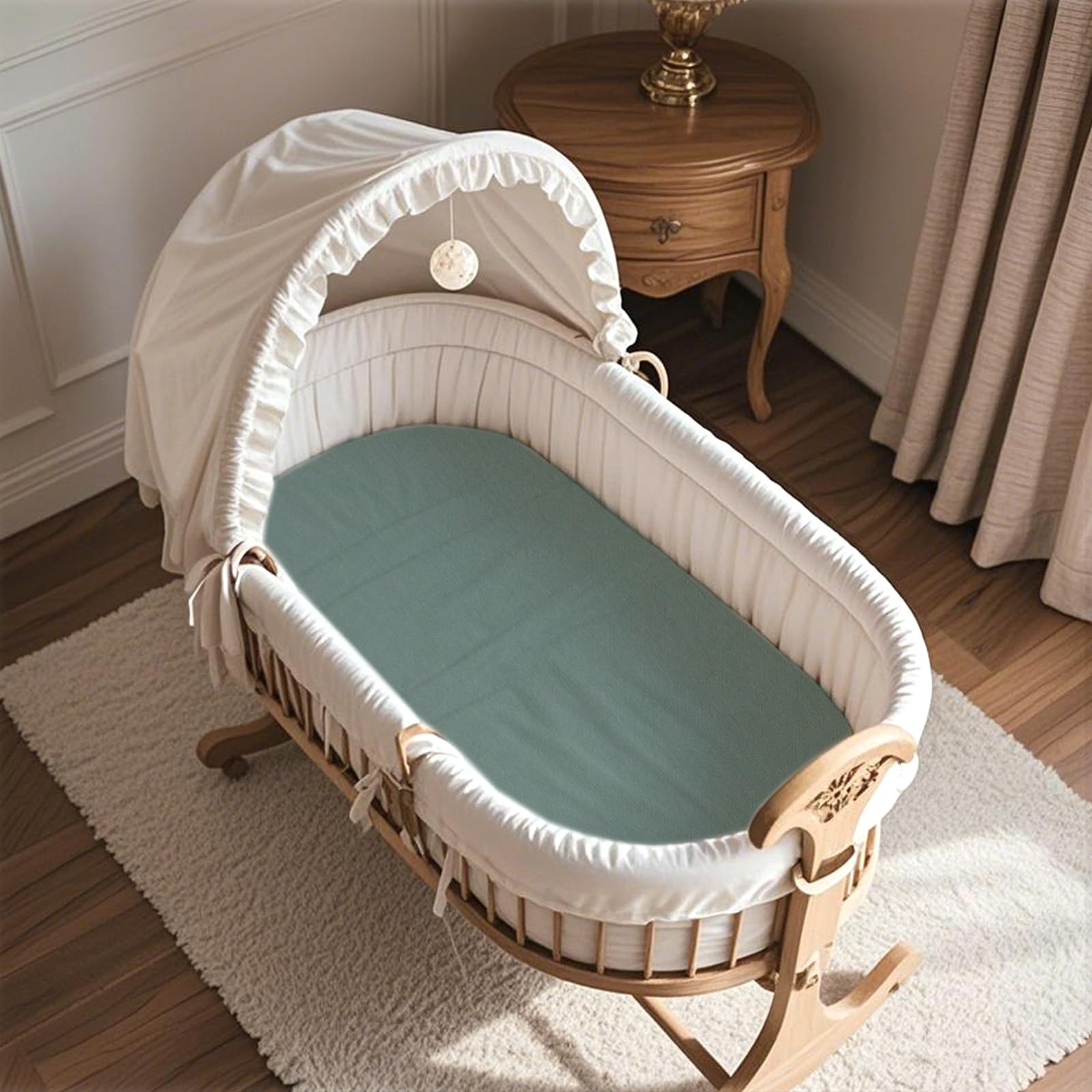 Haleeone bassinet sheets easy-care design simplifies washing and upkeep