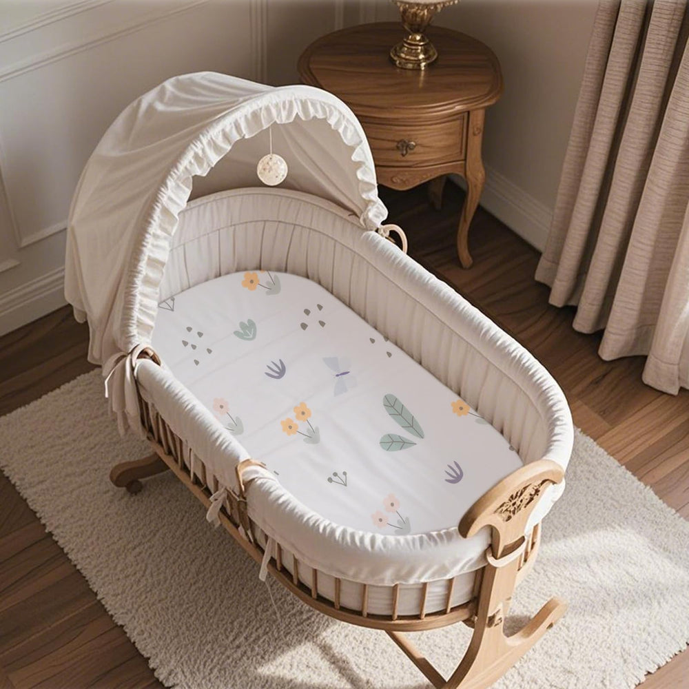 Haleeone three-pack provides easy changes and coordinated nursery styling.