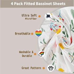 Haleeone breathable polyester sheet keeps bassinet cool and dry