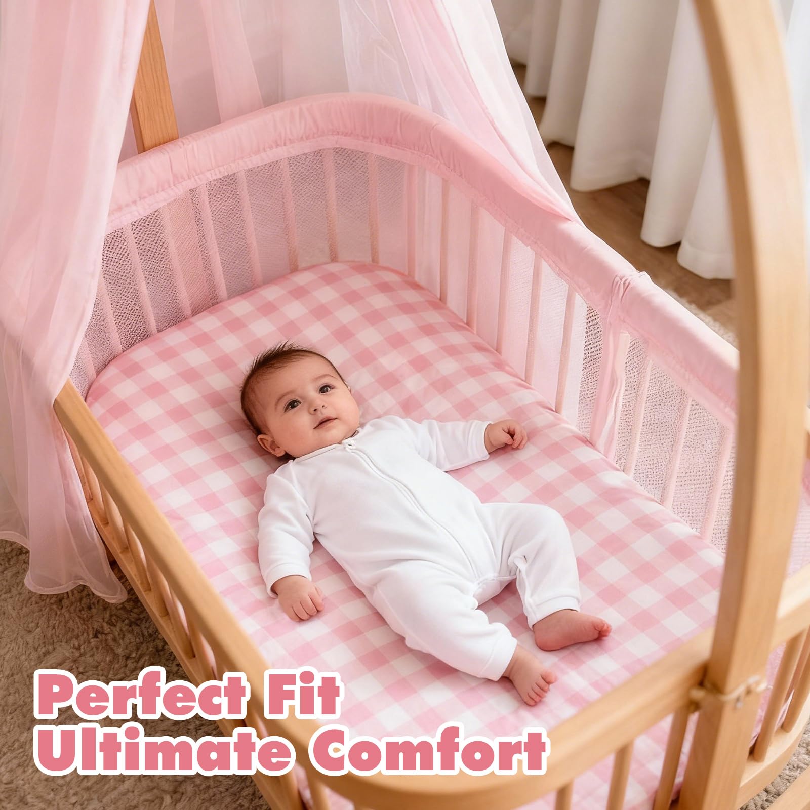 Haleeone sheets are machine-washable and durable for long-lasting nursery use.