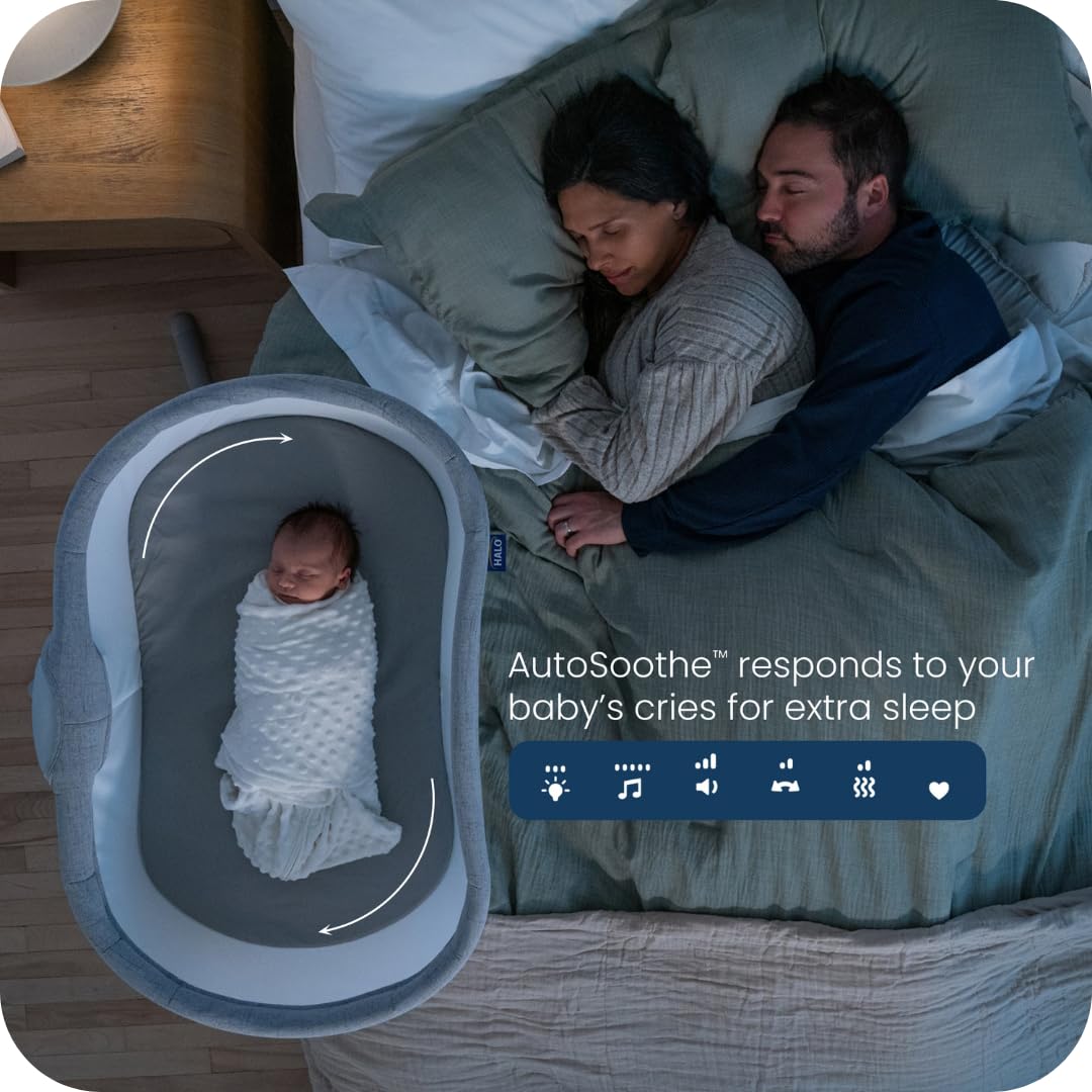 HALO BassiNest cry detection enables proactive comforting without waking mom.