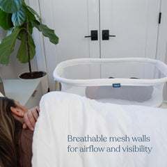 Halo BassiNest Essential Sleeper tool-free setup for quick, calm baby settling.